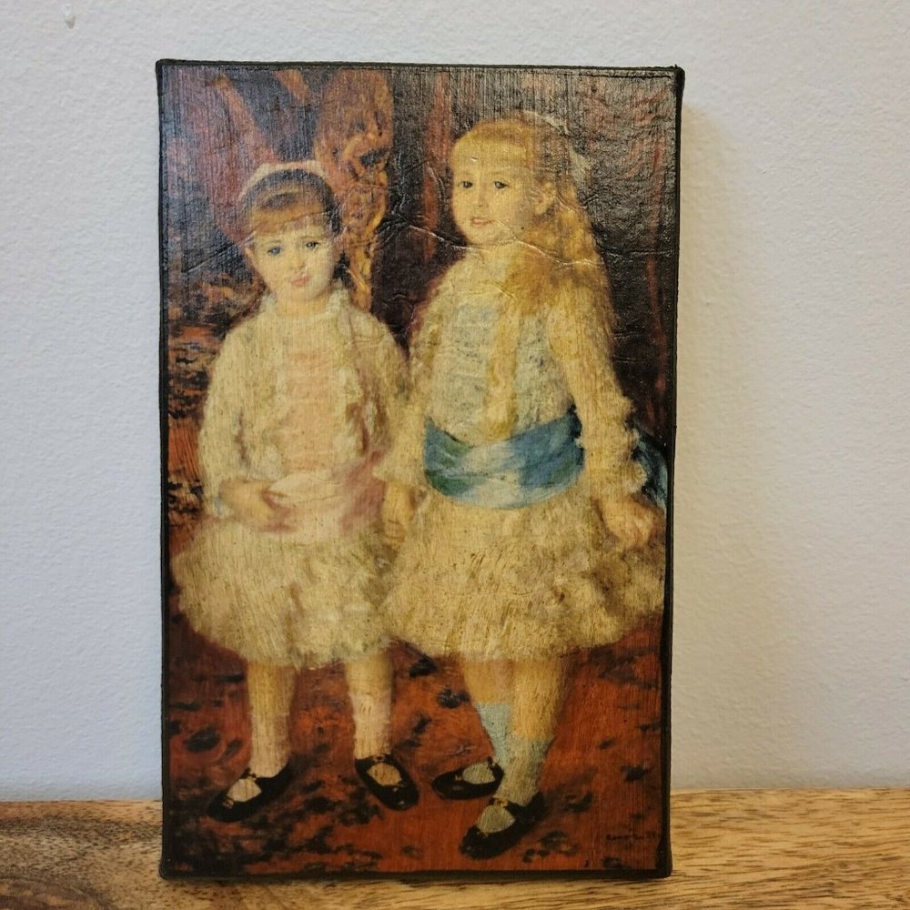 Vintage Oli Picture Two Girls Small Size